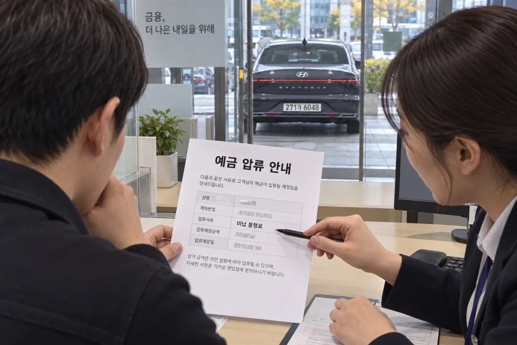 예금과 차량 압류 전에 해야 할 일 관련 이미지